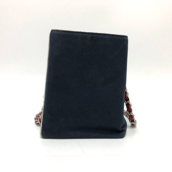 CHANEL CC No 5 Canvas Chocolate Bar Shoulder Tote Bag Quilted Chain - Picture 4 of 11